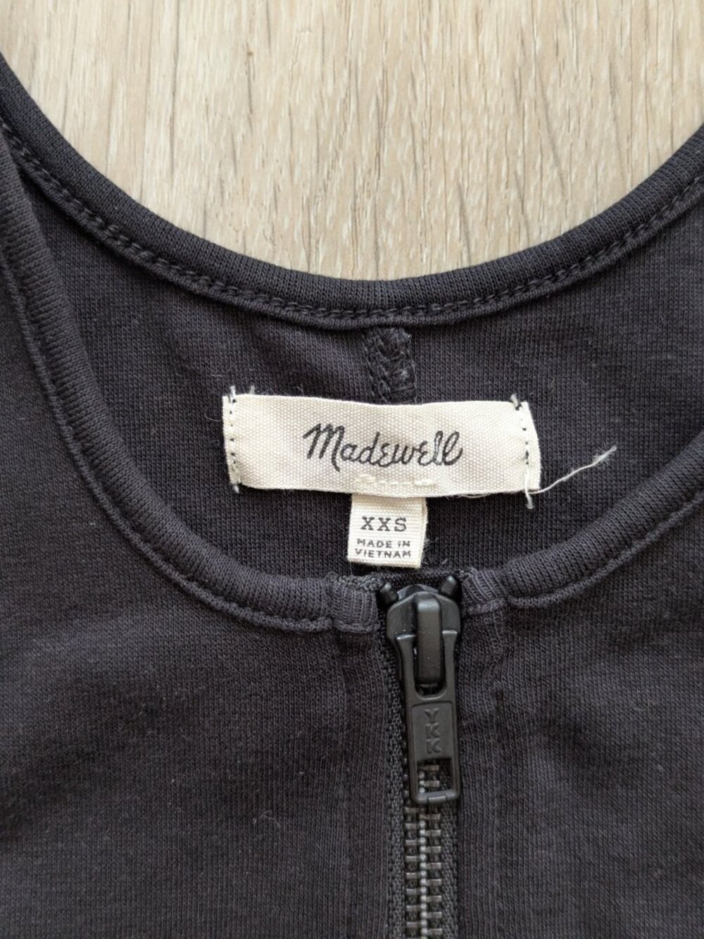 Madewell crop zipper tank, size XXS - Picture 2 of 6
